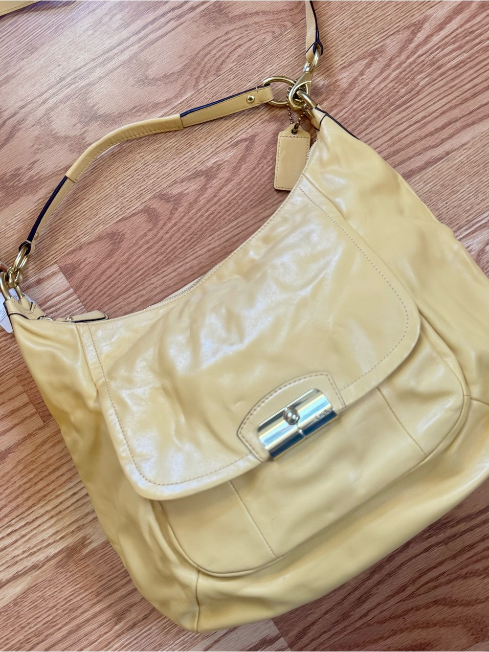 Coach Kristin Yellow leather hobo bag